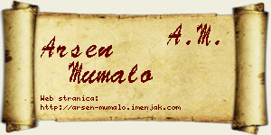 Arsen Mumalo vizit kartica